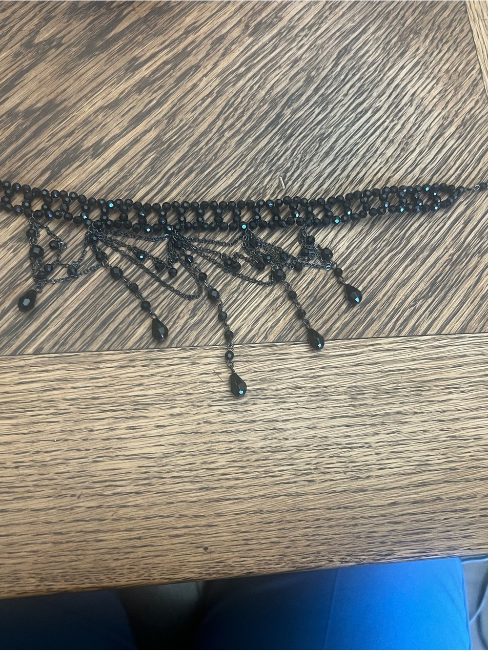 Real Collectibles by Adrienne Black Beaded Fringe Choker